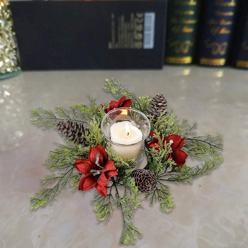WreathElegance | Elegancki Świecznik do Dekoracji Świątecznej