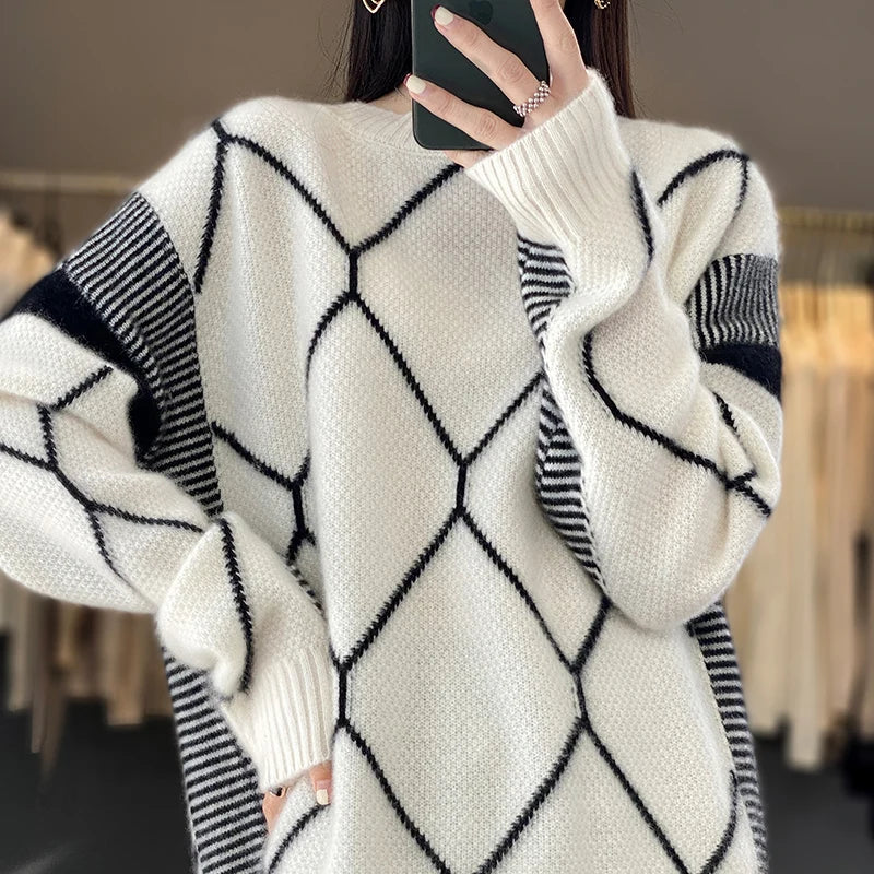 JASMIJN – Sweter o wyjątkowym wzorze