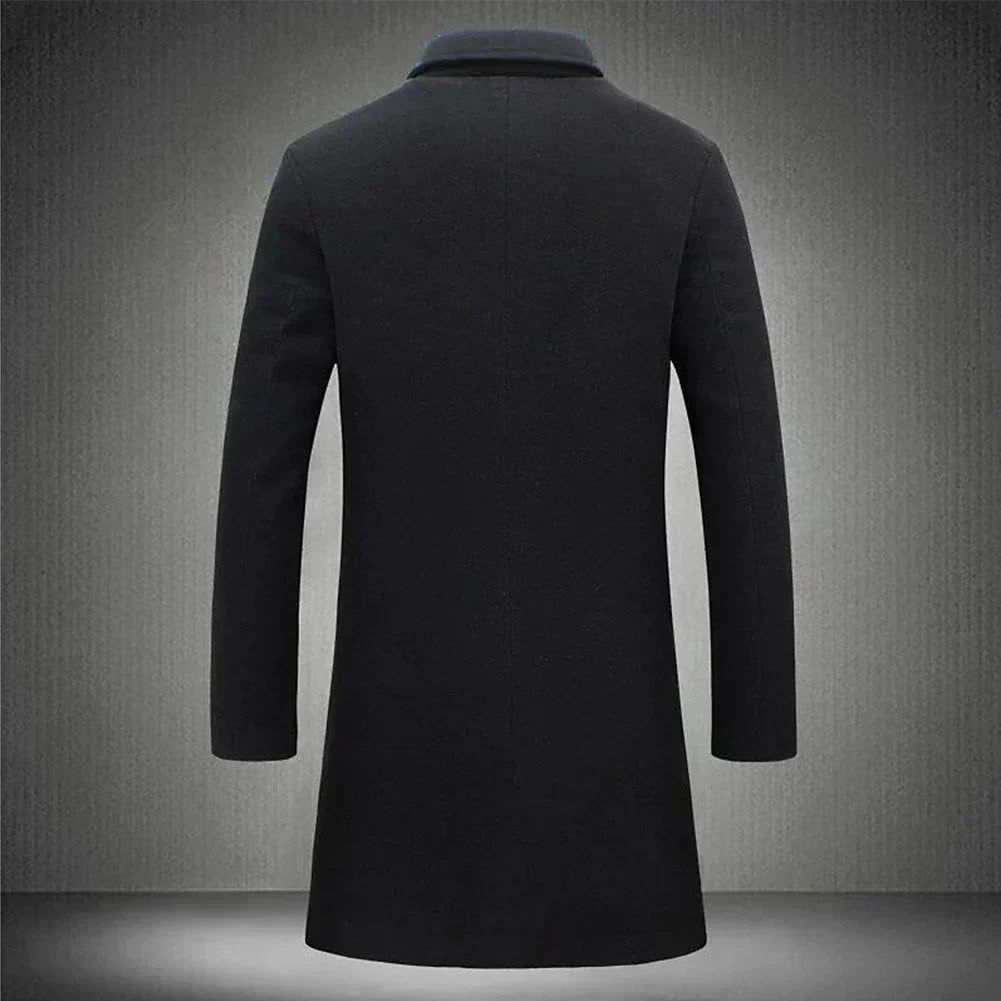 TOM - Męski klasyczny płaszcz o slim fit