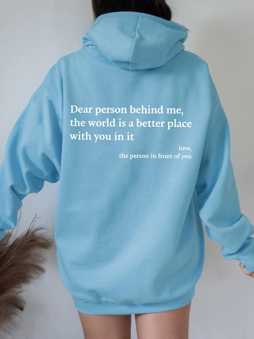 Anioł - Unisex Hoodie 'Kochana Osoba Za Mną'