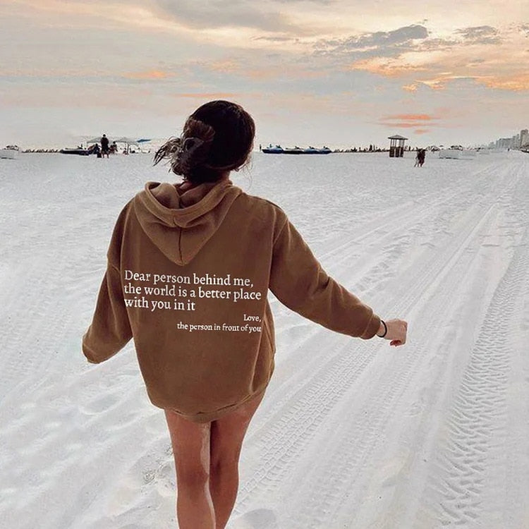 Anioł - Unisex Hoodie 'Kochana Osoba Za Mną'