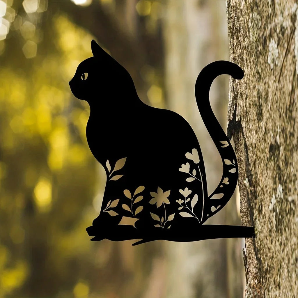 FelineFantasy | Metalowa Sylwetka Kota do Ogrodu i Patio