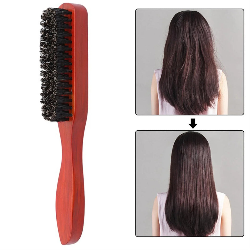 SalonSculpt - Elegancka Drewniana Szczotka do Teasingu do Samodzielnego Stylizacji Włosów