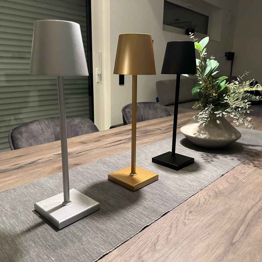 Bezprzewodowa Lampa Stołowa ScandiGlow z Funkcją Ładowania
