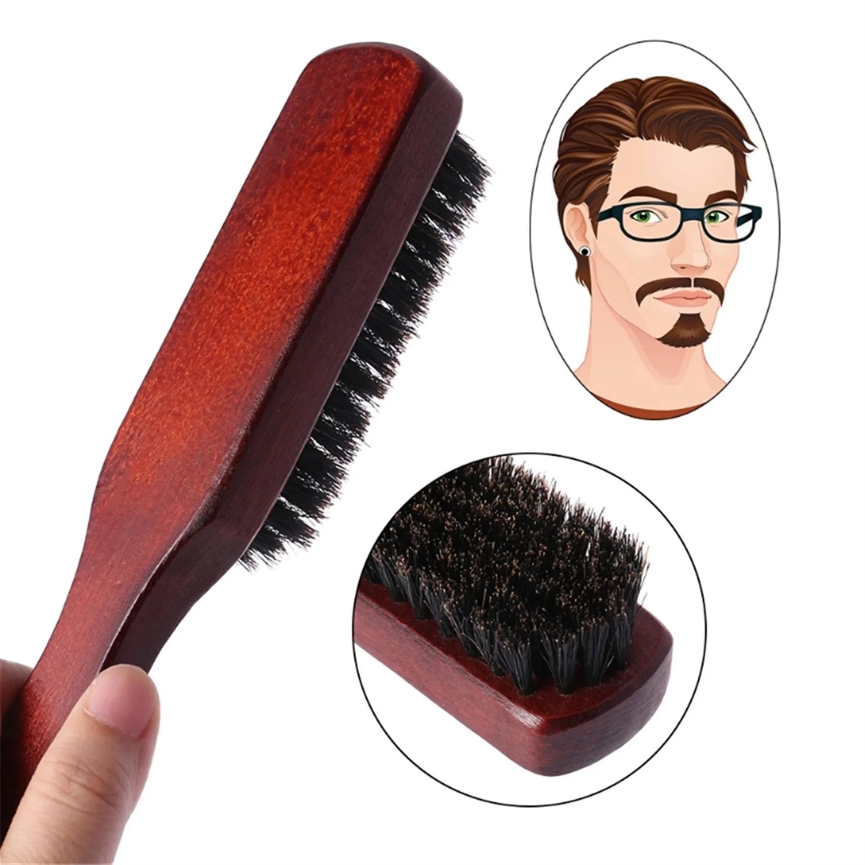 SalonSculpt - Elegancka Drewniana Szczotka do Teasingu do Samodzielnego Stylizacji Włosów