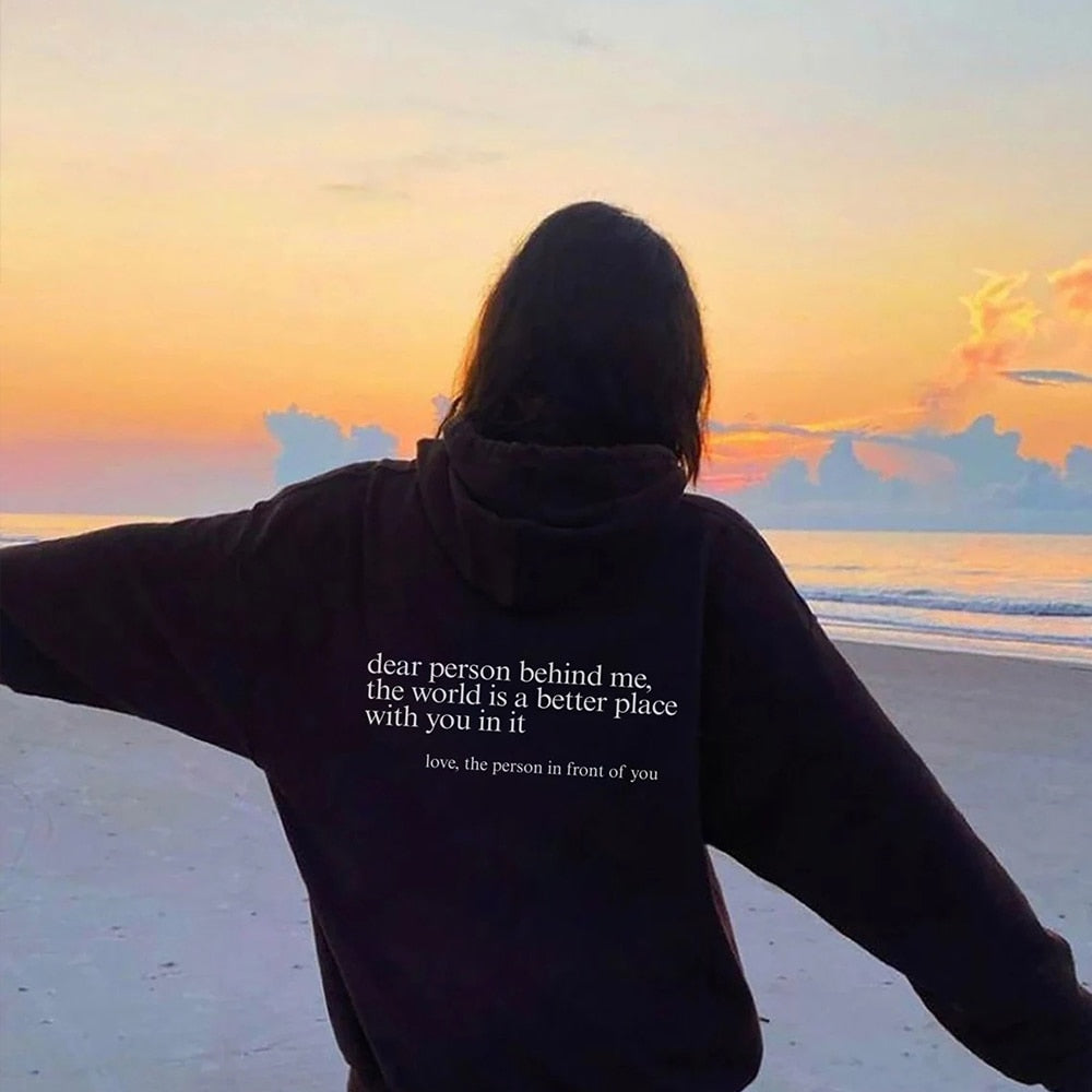 Anioł - Unisex Hoodie 'Kochana Osoba Za Mną'