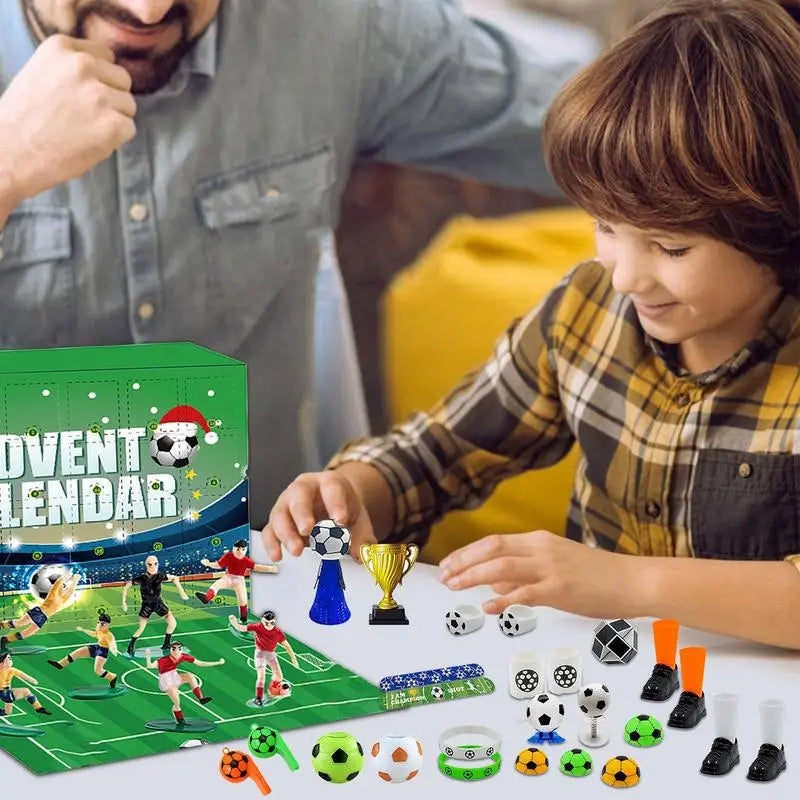 MatchBox – Kalendarz adwentowy dla dzieci z zestawem do budowy stadionu