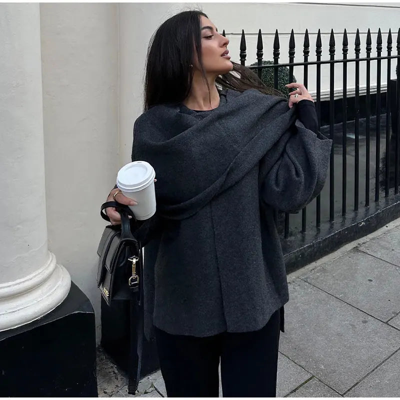 Elara Luxe Oversized Wool Coat - Ultimate Comfort