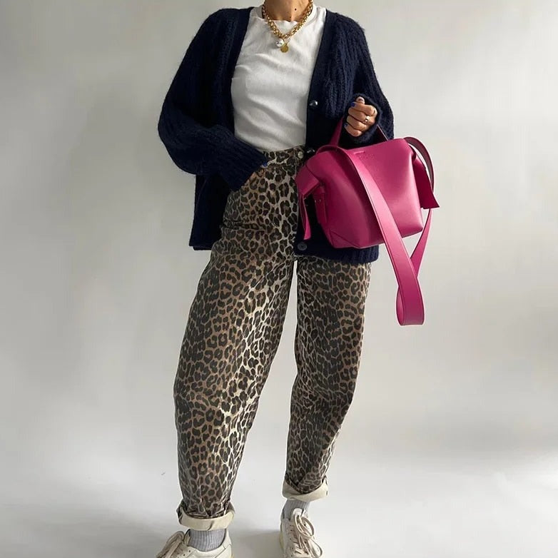 RIMA – Vintage Cętkowane Dżinsy w Stylu