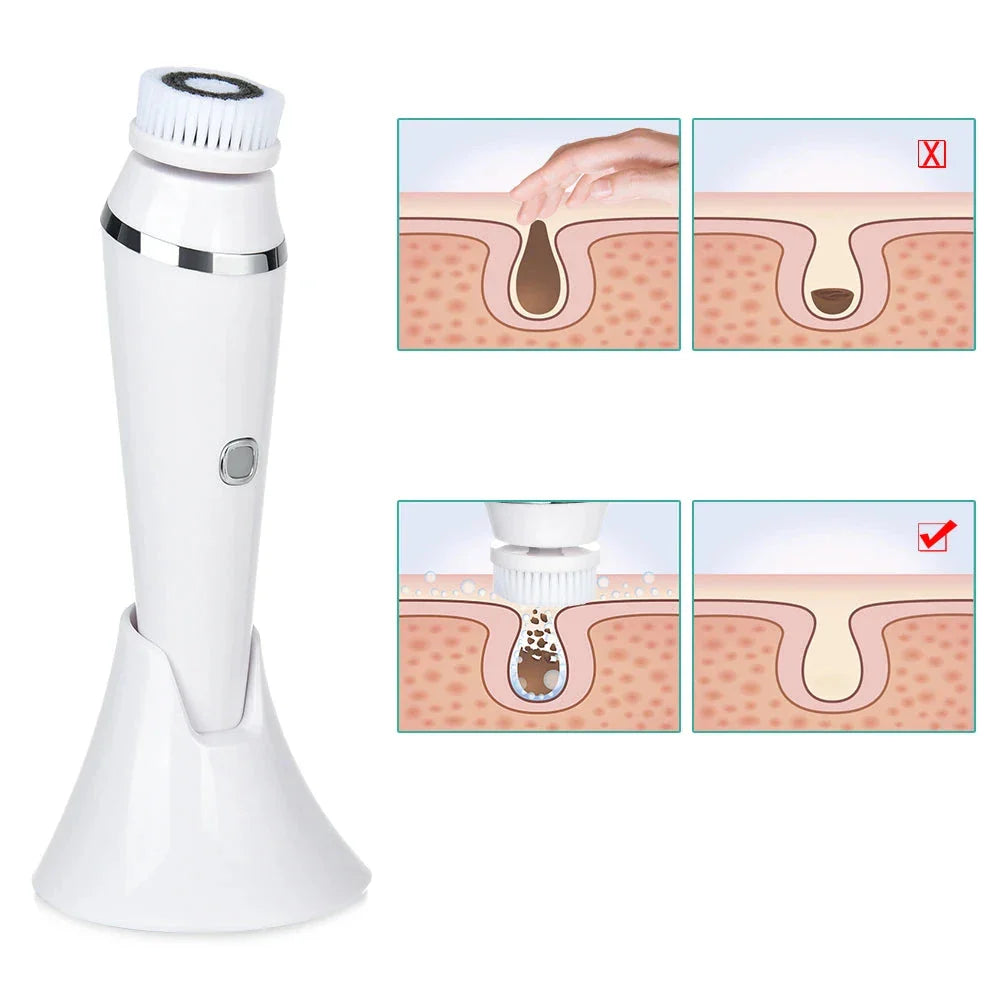 GlowCare - 4 w 1 Zestaw do Oczyszczania i Masażu Twarzy