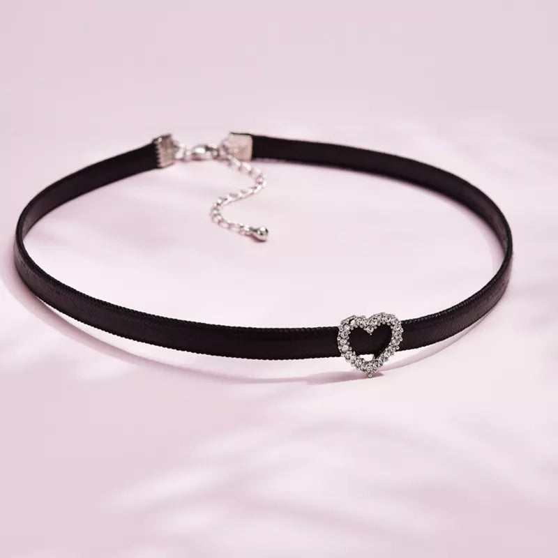 Geometric Necklace with Crystals