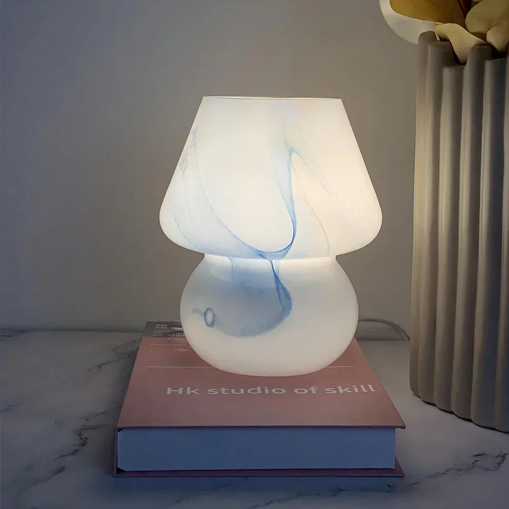 Elegancka szklana lampa w kształcie grzyba - LumiMush
