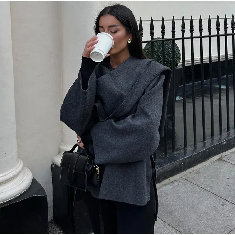 Elara Luxe Oversized Wool Coat - Ultimate Comfort
