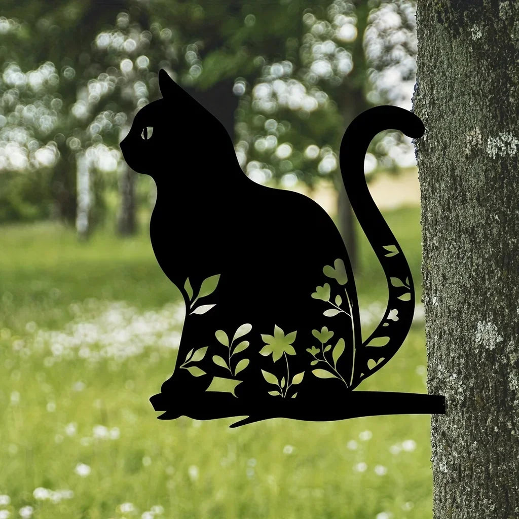 FelineFantasy | Metalowa Sylwetka Kota do Ogrodu i Patio