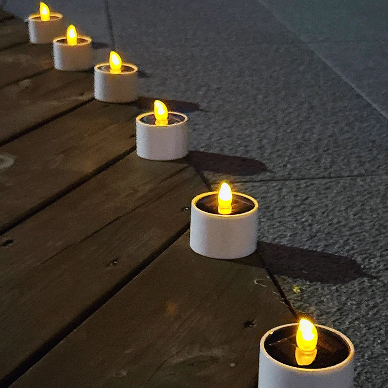 SolarGlow - Zestaw 6 Świeczek LED na Energię Słoneczną - Ciepłe Światło dla Przytulnej Atmosfery