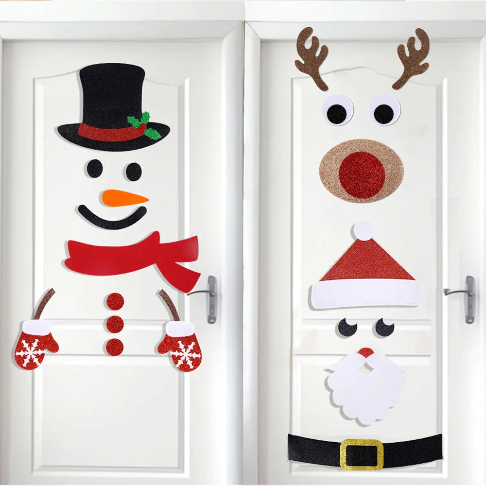 FeestDecor | Zimowe Naklejki Świąteczne w Stylu Kreskówkowym