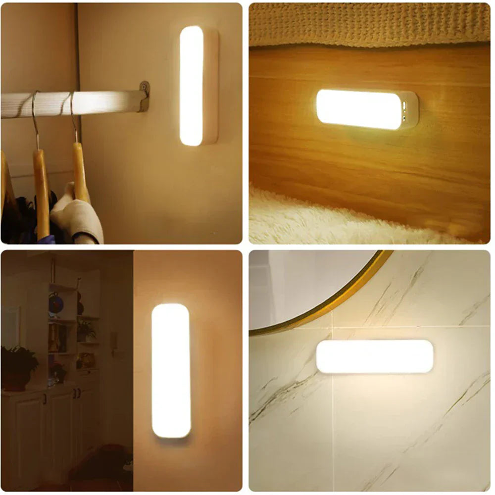 USB-ładowana lampa ścienna z czujnikiem ruchu – BrightSense