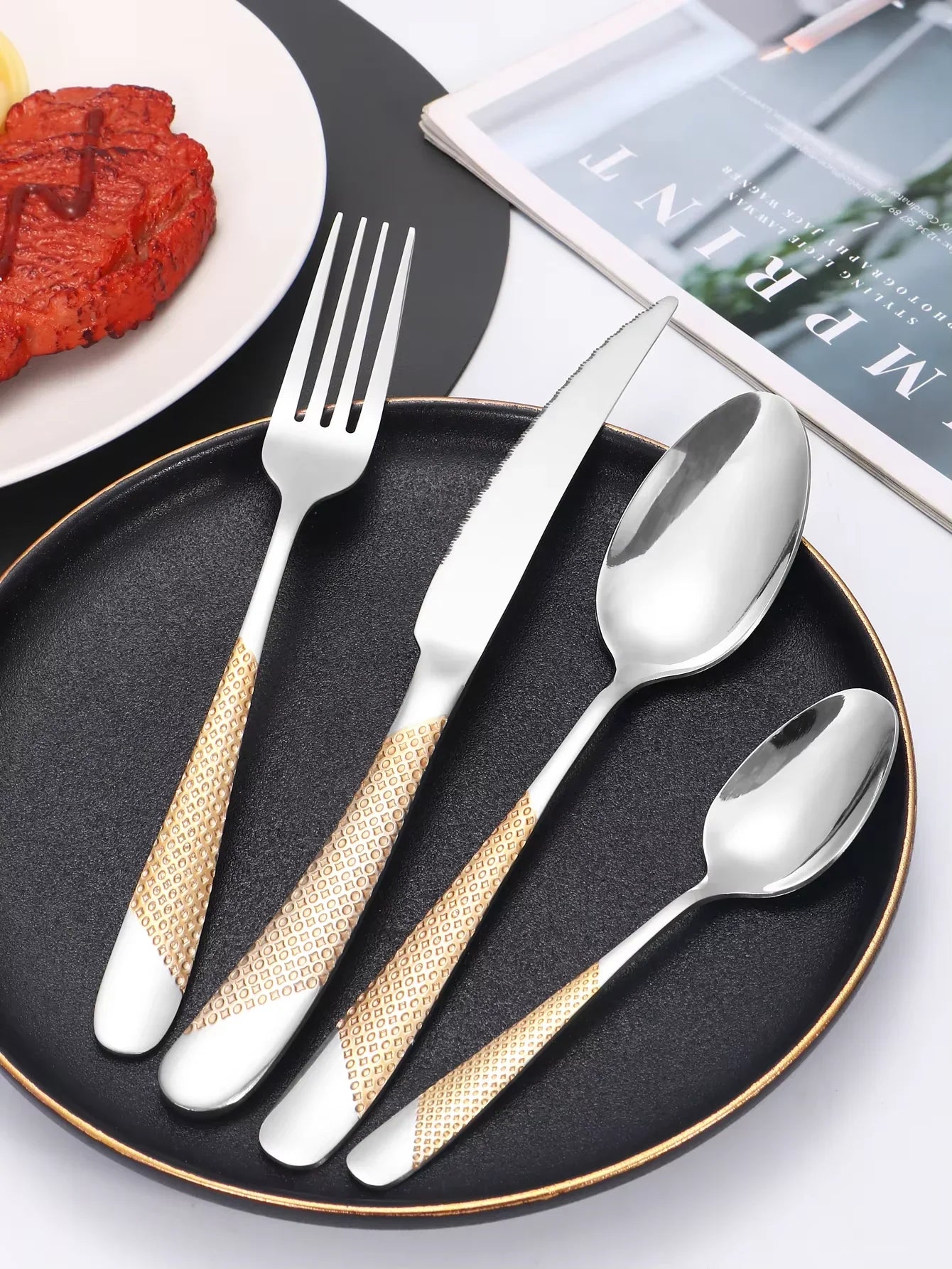 EetLuxe | Zestaw Sztućców ze Stali Nierdzewnej do Domu i Gastronomii