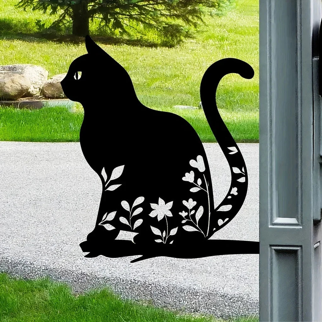 FelineFantasy | Metalowa Sylwetka Kota do Ogrodu i Patio