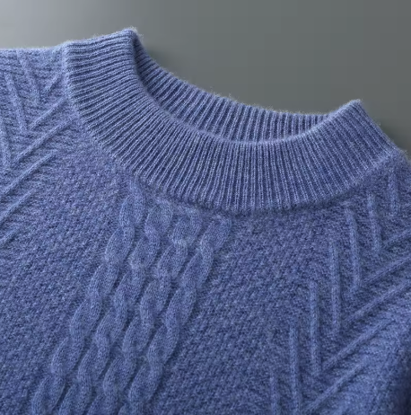 Kaszmirowy Sweter z Wzorem Mizar