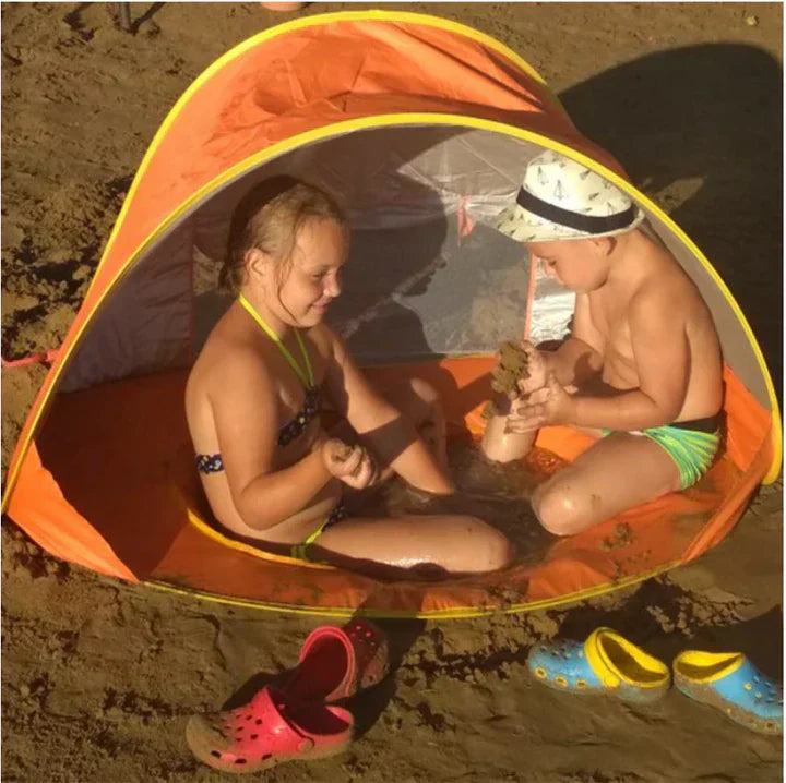 Namiot dziecięcy z UV ochroną i mini basenem – SunShell