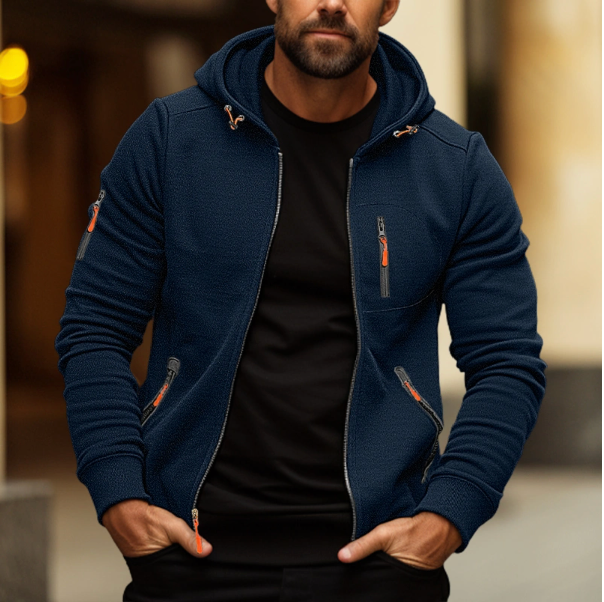 Milan | Stylowy Męski Sweter z Zippem