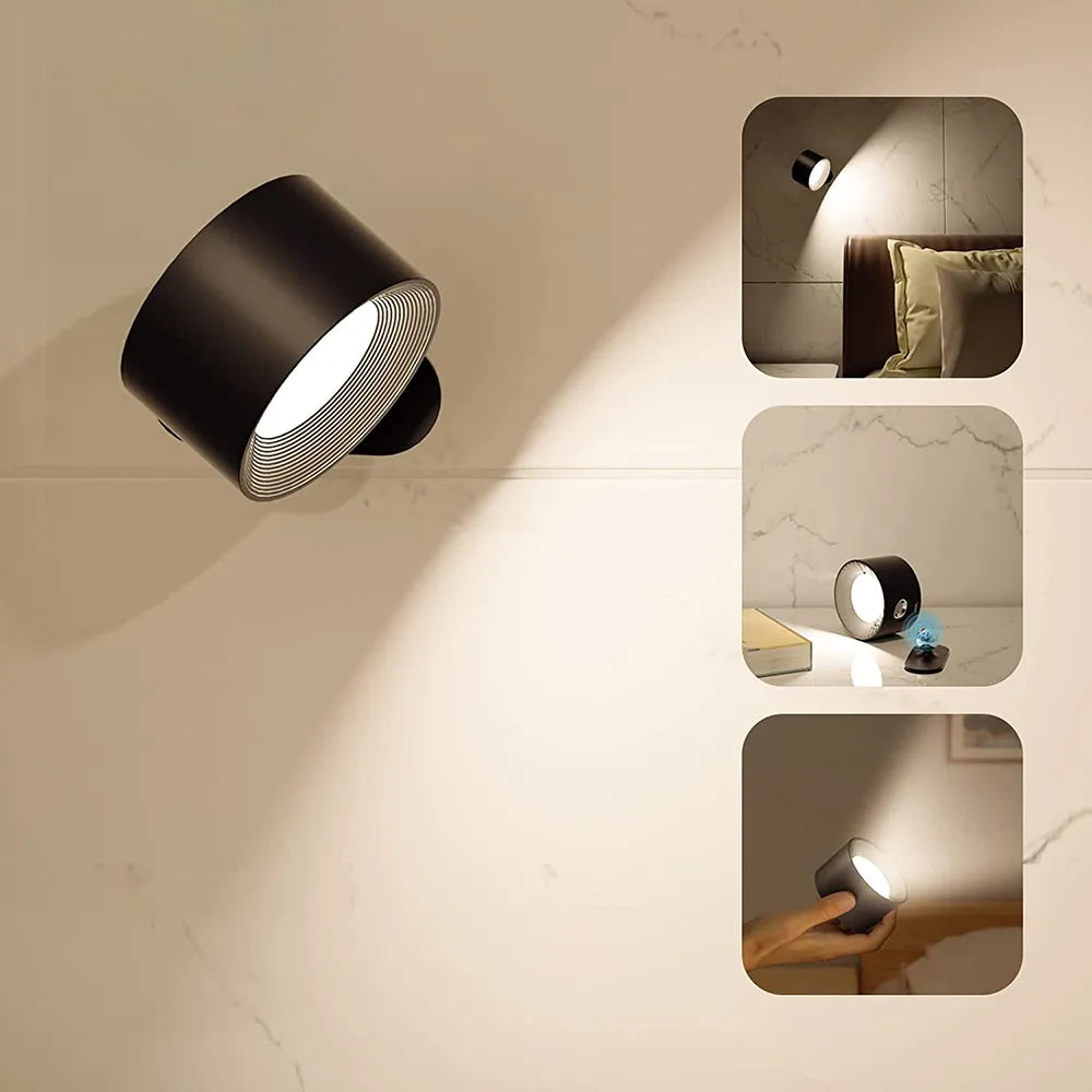 Bezprzewodowa lampa ścienna z funkcją ładowania - LumoFlex