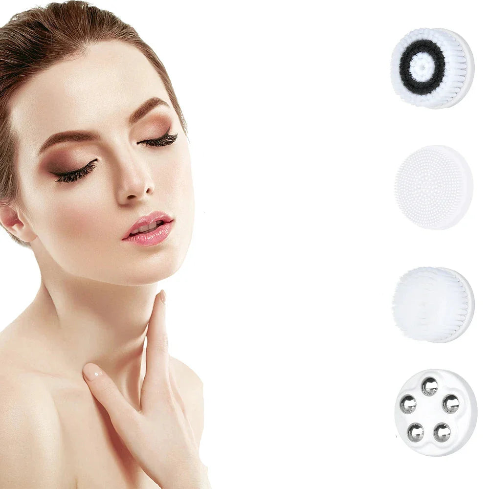 GlowCare - 4 w 1 Zestaw do Oczyszczania i Masażu Twarzy