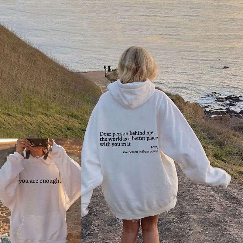 Anioł - Unisex Hoodie 'Kochana Osoba Za Mną'