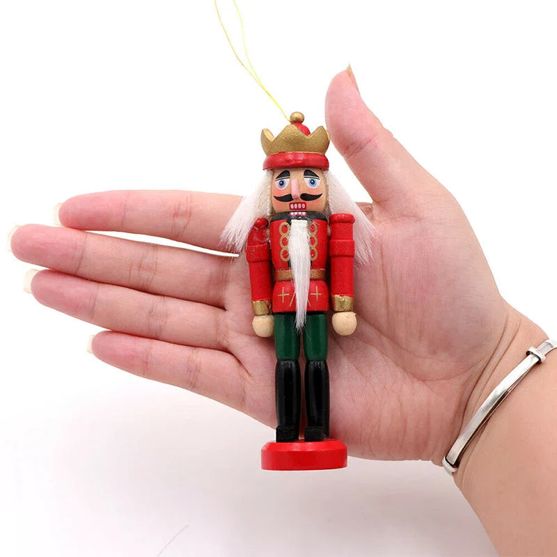 HoutPracht | Zestaw 6 Mini Ornamentów w Kształcie Dziadków do Orzechów