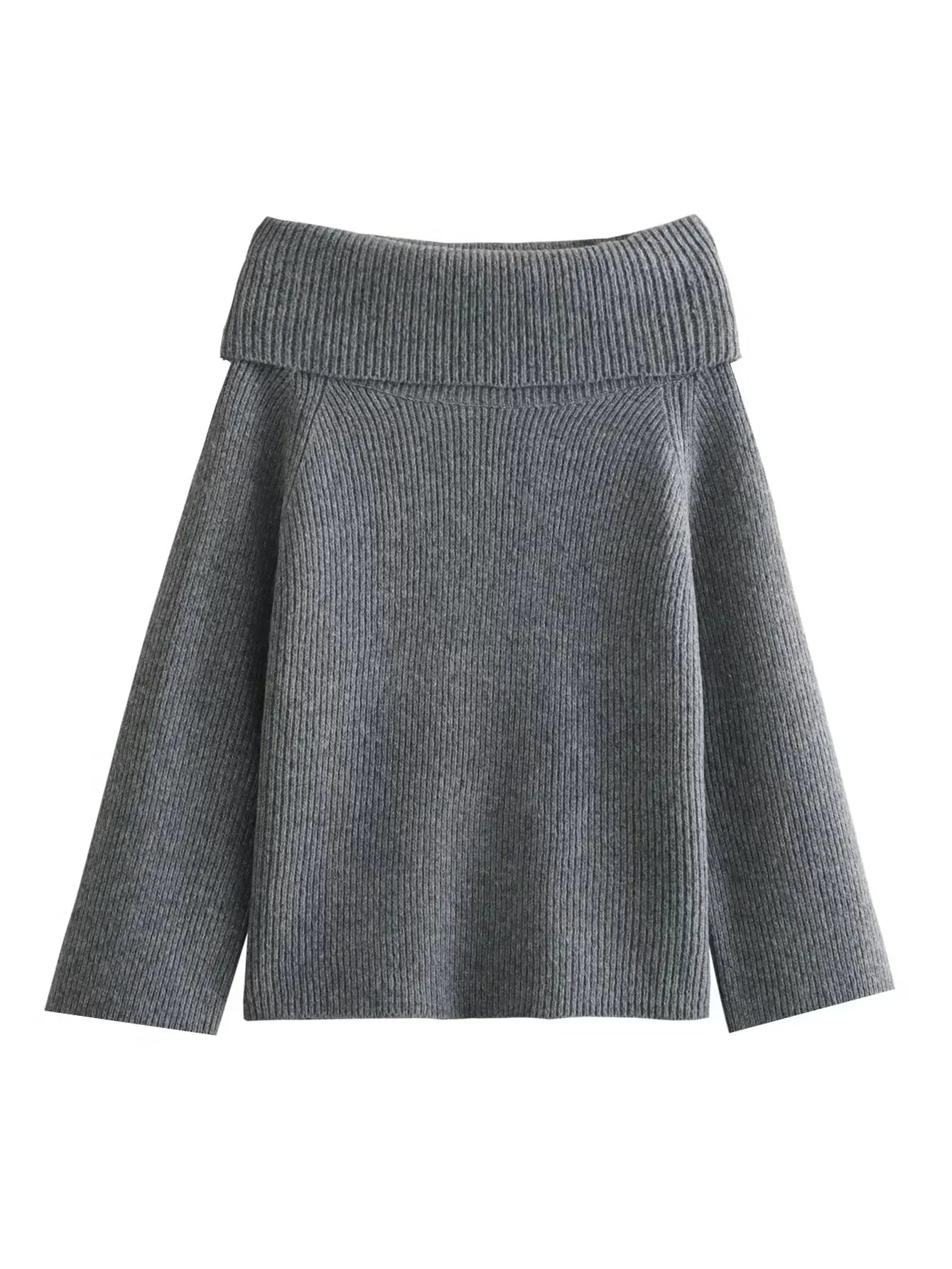 NOVA | Stylowy pulower z odkrytymi ramionami i eleganckim fasonem