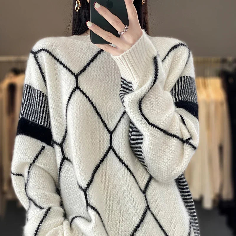 JASMIJN – Sweter o wyjątkowym wzorze