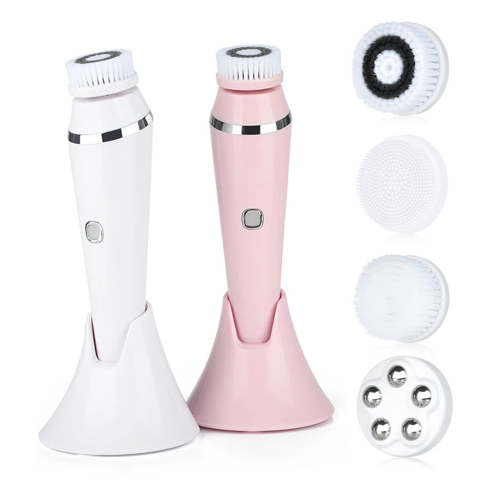 GlowCare - 4 w 1 Zestaw do Oczyszczania i Masażu Twarzy