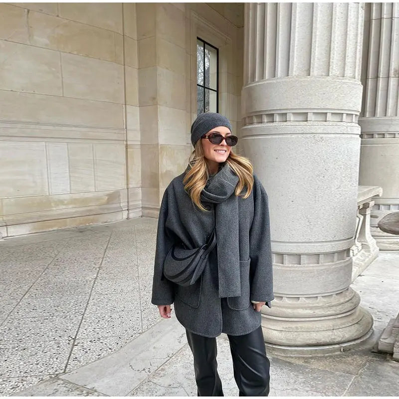 Elara Luxe Oversized Wool Coat - Ultimate Comfort