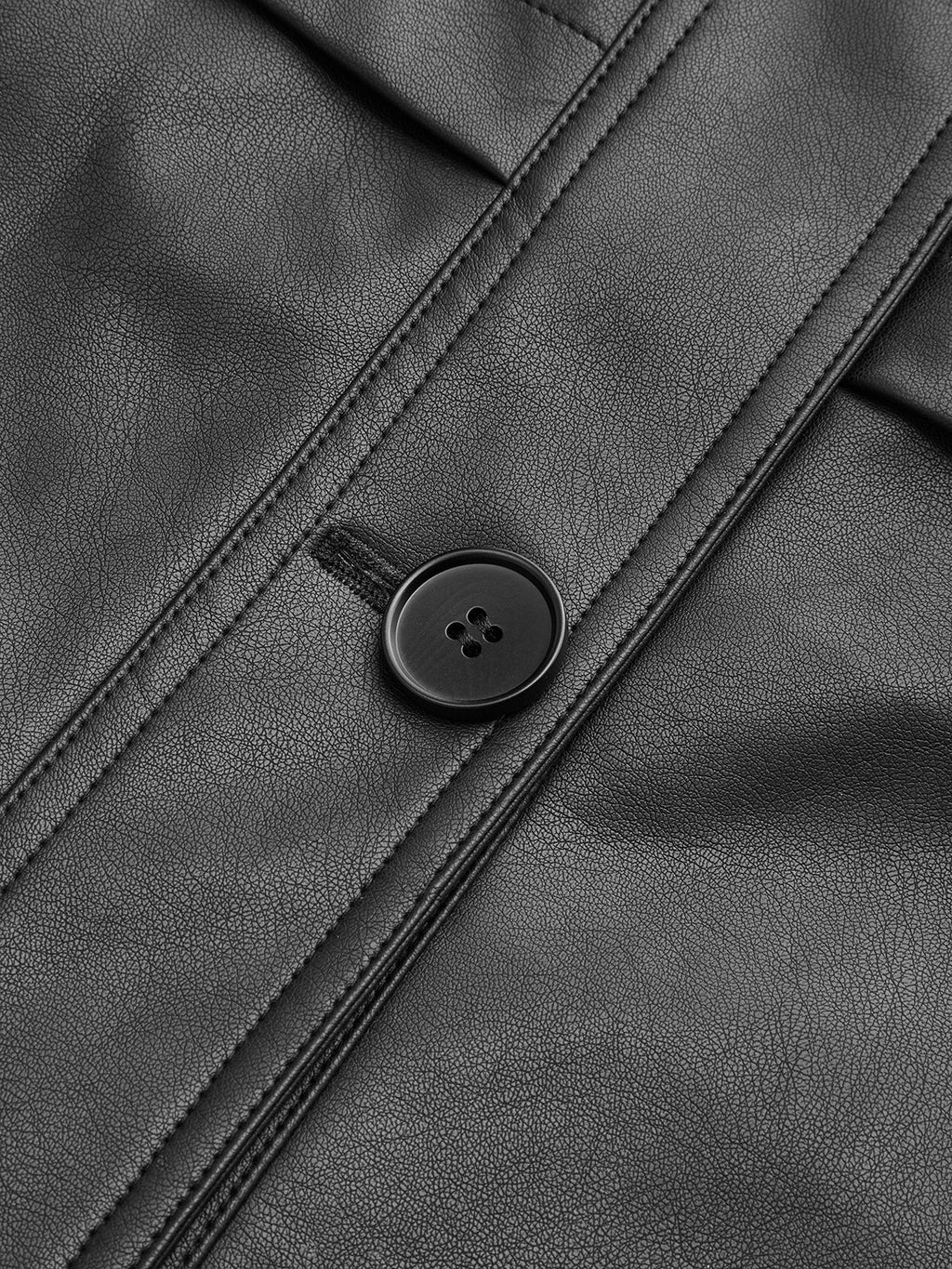 Shane | Pikowana kurtka z kołnierzem stójkowym i paskiem z PU