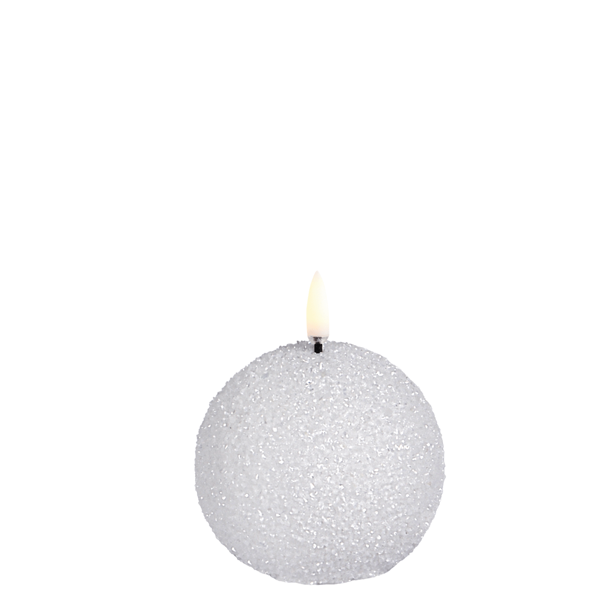 WinterShine – Elegancka LED świeca w kształcie kuli śnieżnej