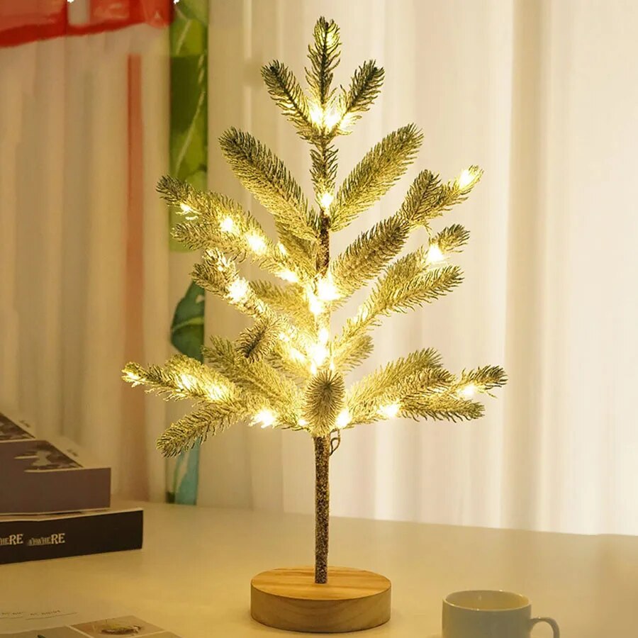 LumiPine – Choinkowa lampka stołowa LED z przytulnym, ciepłym światłem