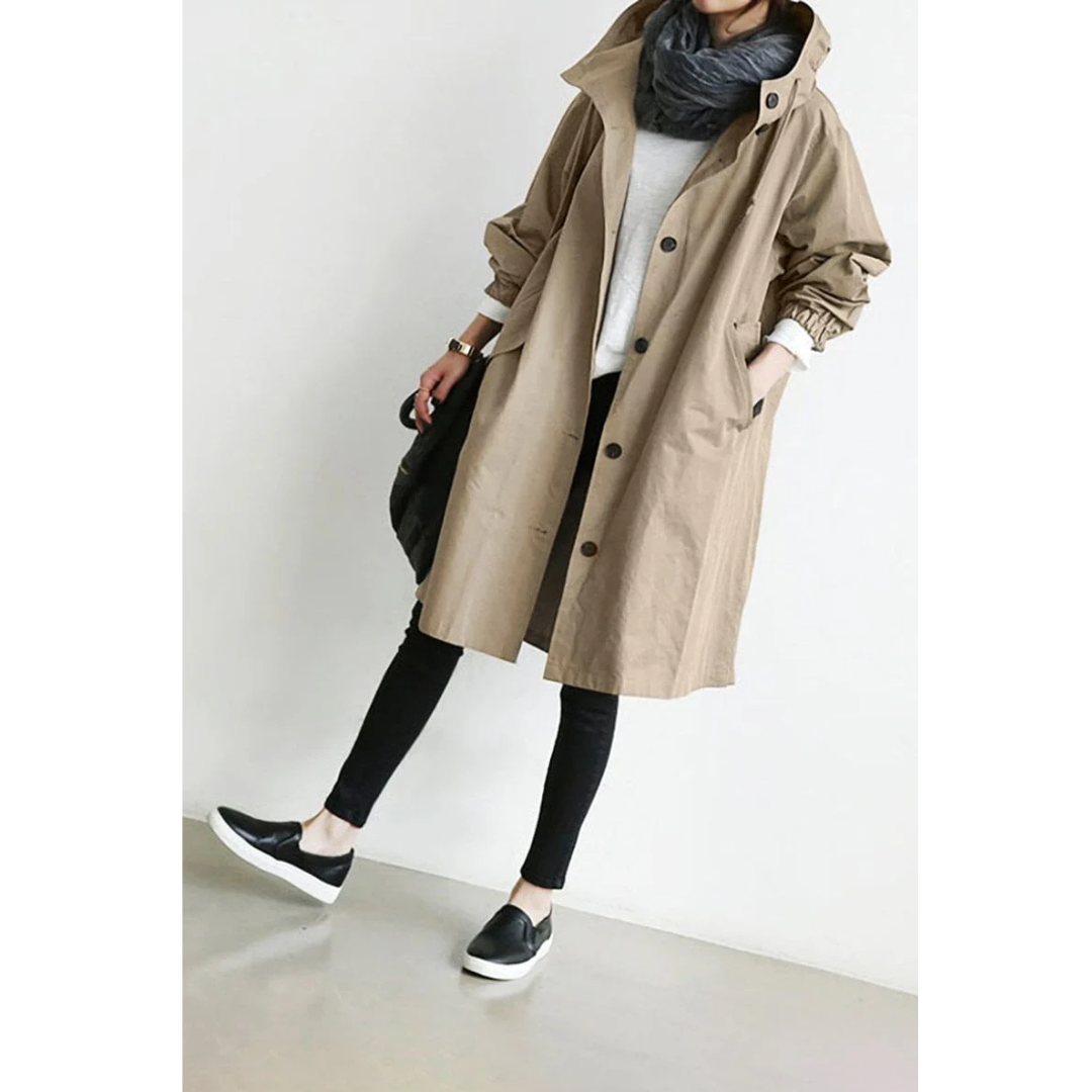 Damski Długi Trenchcoat Uniwersalny