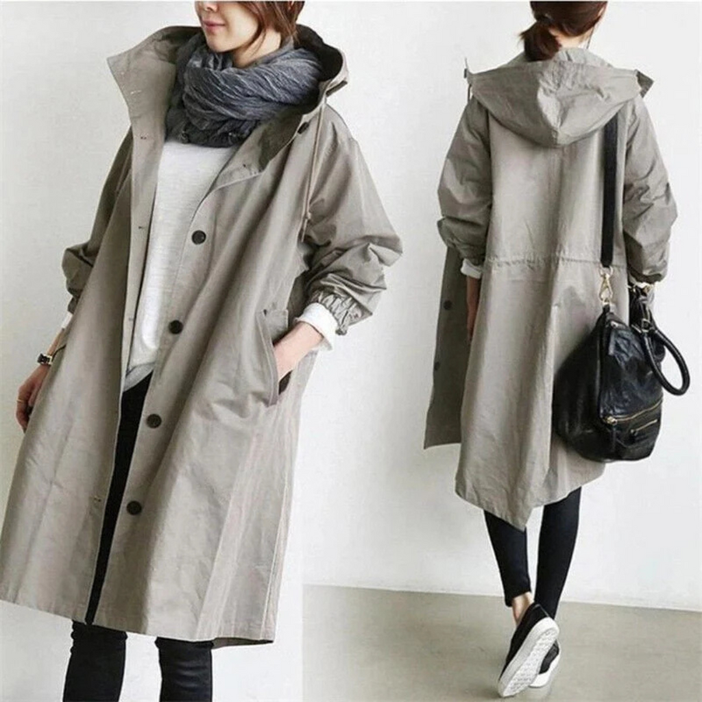 Damski Długi Trenchcoat Uniwersalny