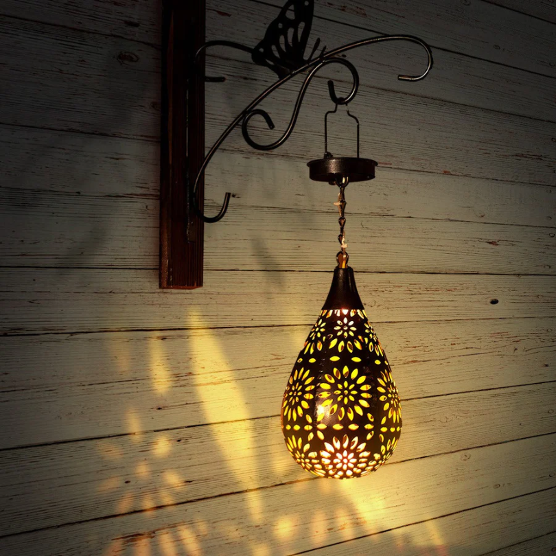 Zewnętrzna lampa wisząca solarna – LumaBright