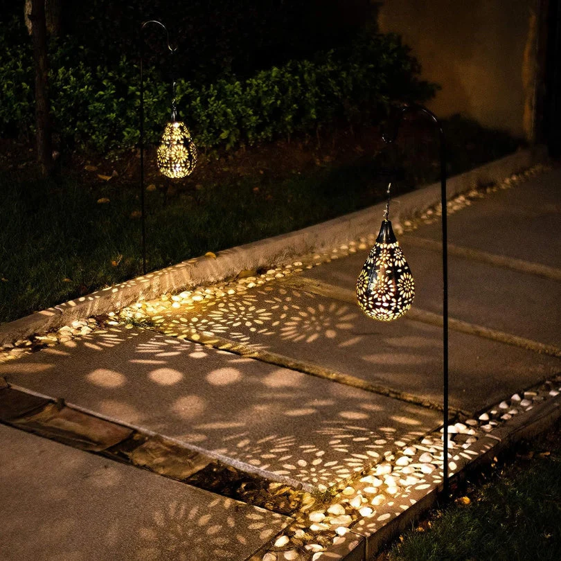 Zewnętrzna lampa wisząca solarna – LumaBright