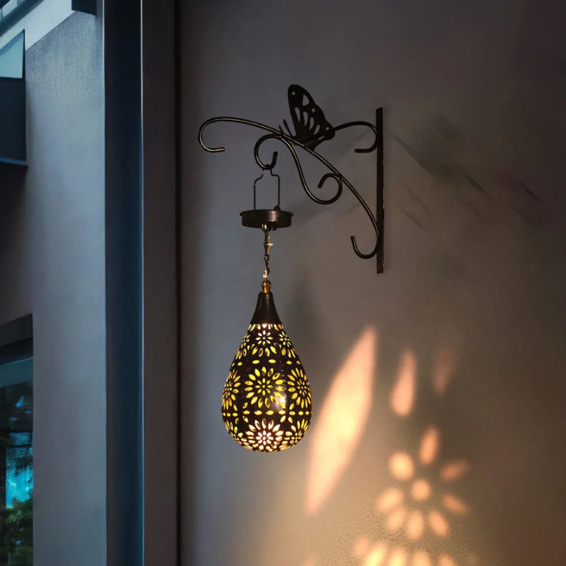 Zewnętrzna lampa wisząca solarna – LumaBright