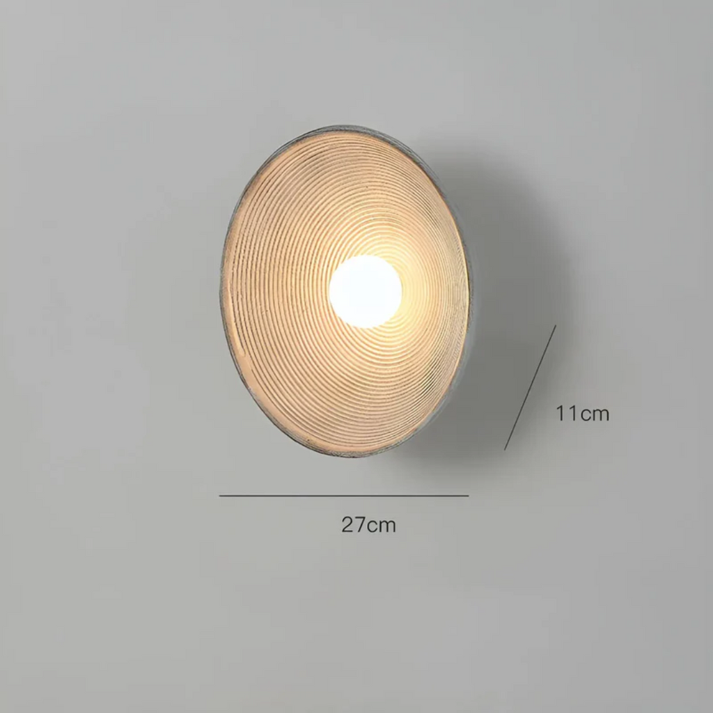 Japońska lampa ścienna Wabi-Sabi - ZenGlow Okrągła