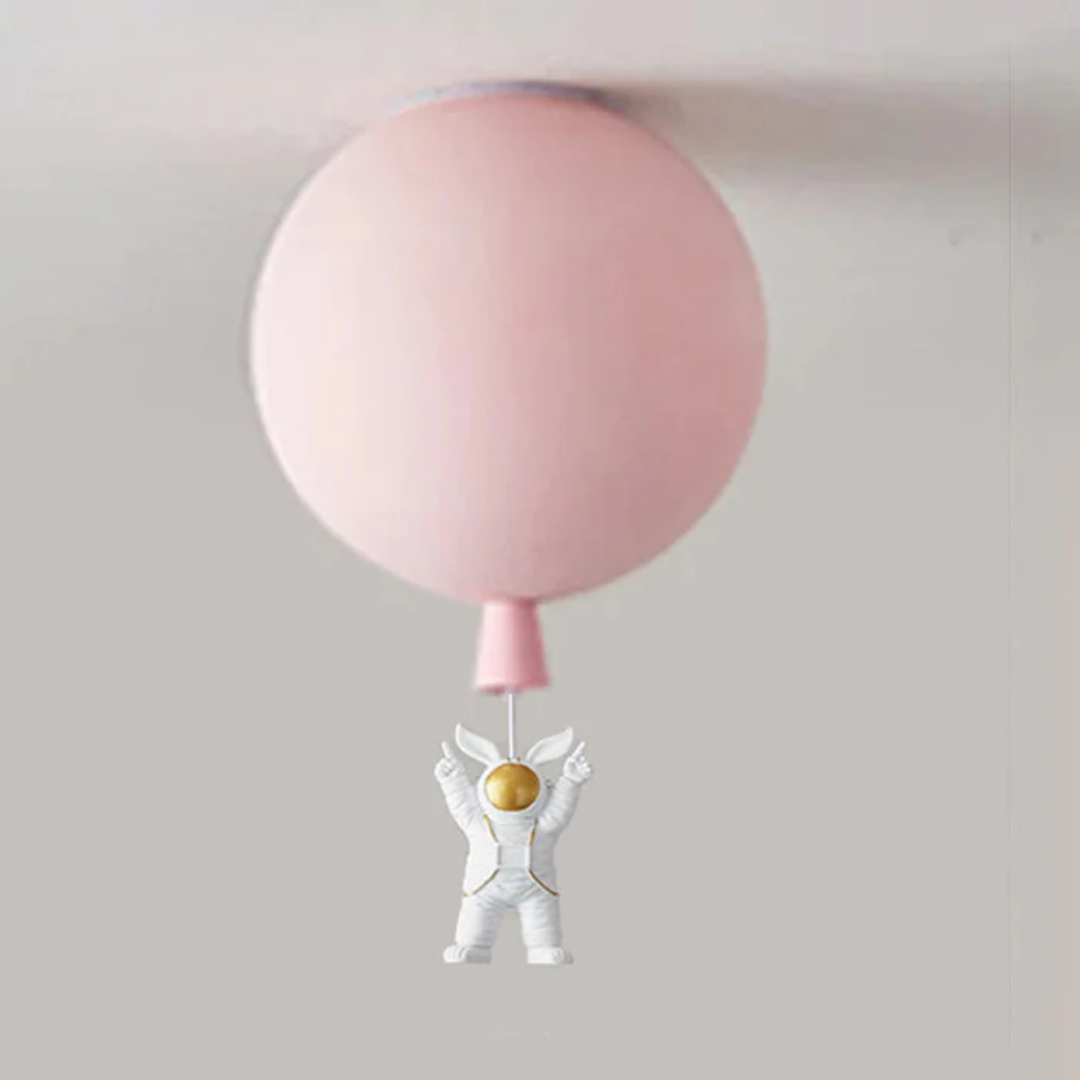 Nowoczesna Lampa sufitowa LED Księżyc/Astronauta do pokoju dziecięcego - CosmoGlow