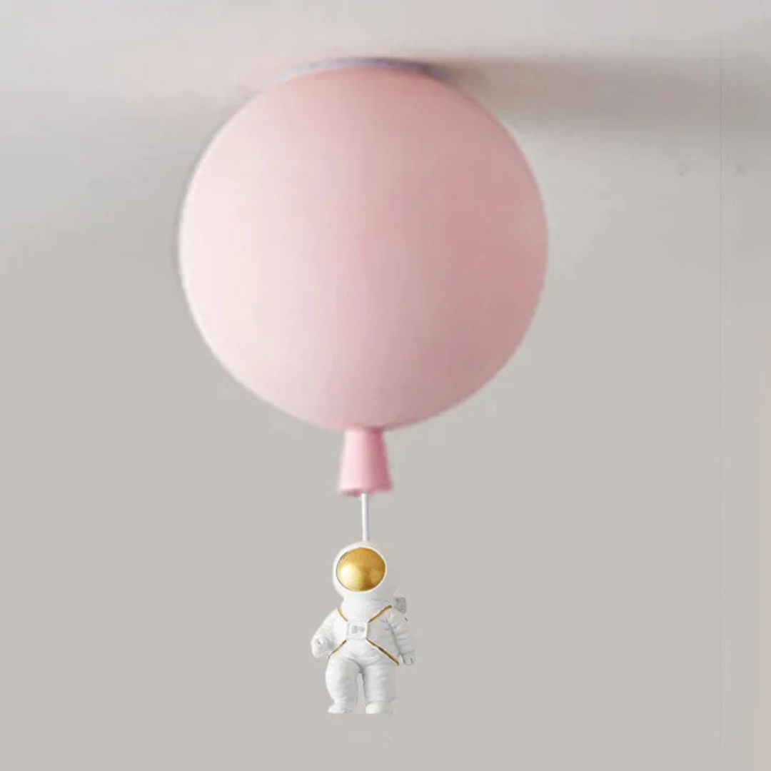 Nowoczesna Lampa sufitowa LED Księżyc/Astronauta do pokoju dziecięcego - CosmoGlow