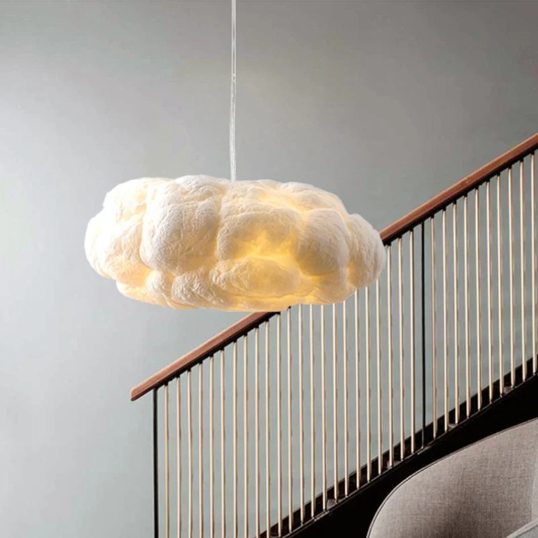 Nimbus White PVC/Cotton Hanging LED Pendant Light