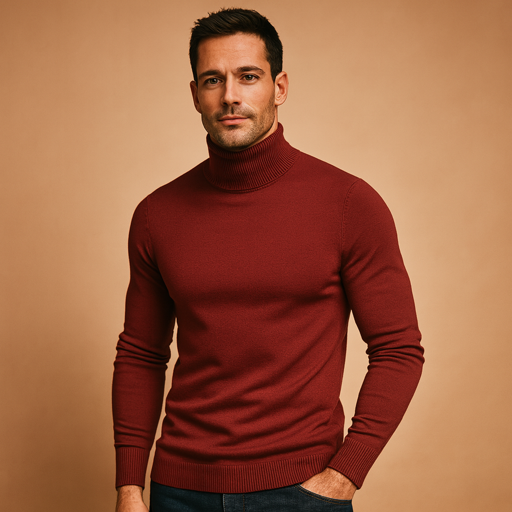 ZAVA – Męski Sweter z Kołnierzykiem