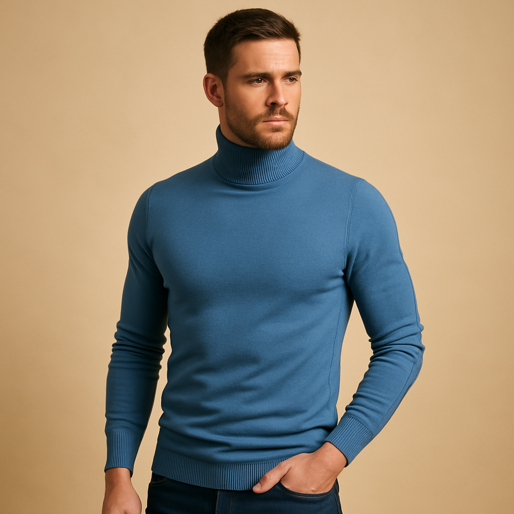 ZAVA – Męski Sweter z Kołnierzykiem