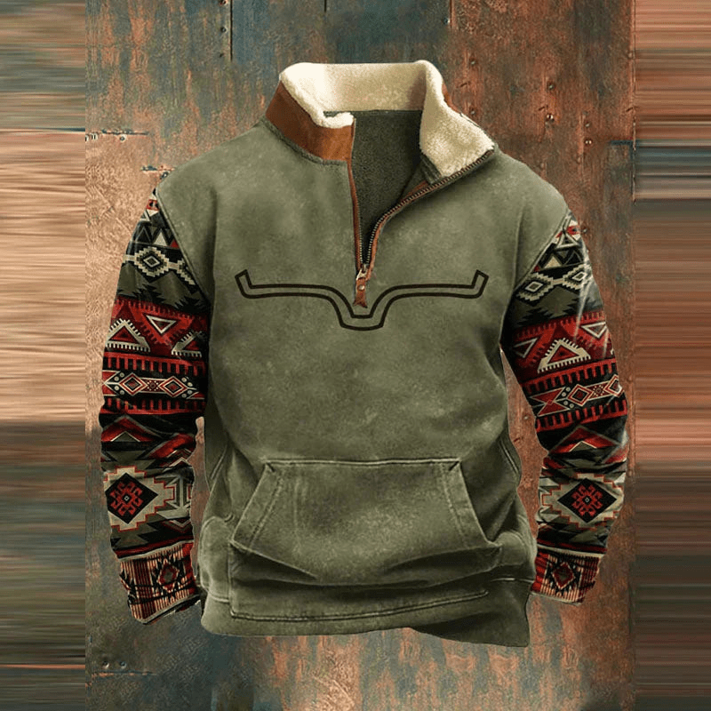 SOLMO | Sweter z zamkiem półotwartym".