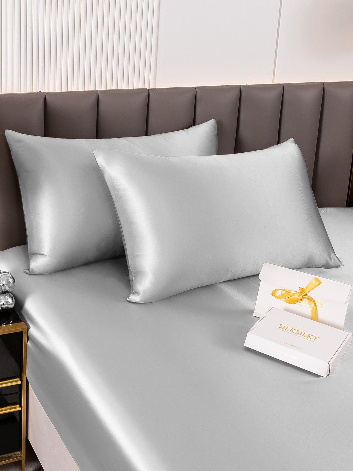 DreamSilk - Zestaw 2 poszewek z jedwabiu morwowego z dyskretnym zamkiem błyskawicznym